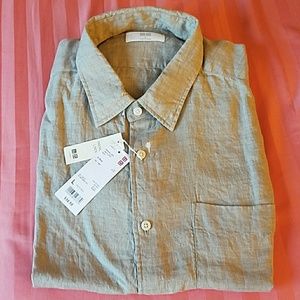 NWT Men's Linen Button Down Shirt